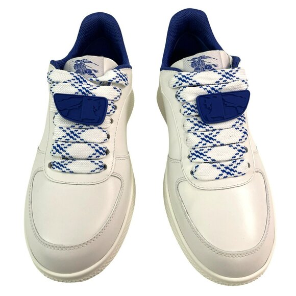 Burberry Terrace Leather Sneakers Extra Laces Sz 38 US 8 NEW - Picture 3 of 13